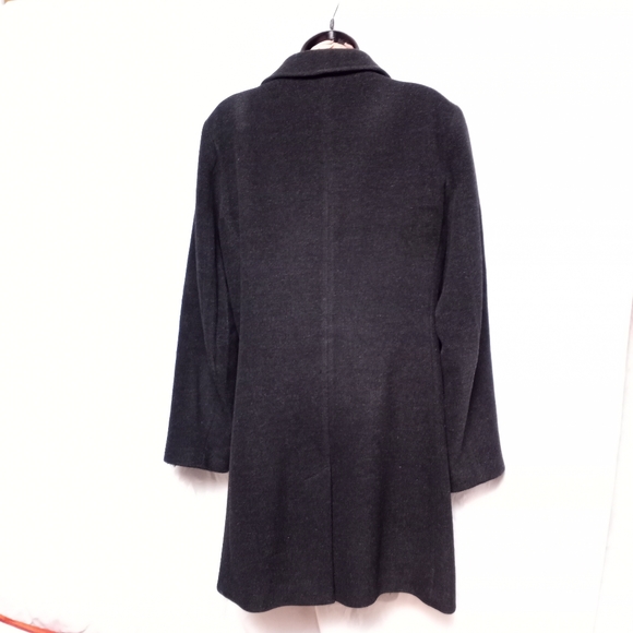 AGNES B Charcoal Gray Mid-Length Coat - Picture 4 of 10
